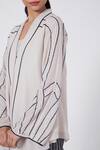 Buy_Rohit Gandhi + Rahul Khanna_Beige Crepe Polyester Asymmetric Top_Online_at_Aza_Fashions