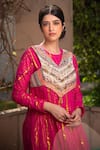 Buy Soniya G Fuchsia Handloom Cotton Embroidery, Sequins Round Geometric Pattern Anarkali Online at Aza Fashions Buy_Soniya G_Fuchsia Handloom Cotton Embroidery, Sequins Round Geometric Pattern Anarkali _Online_at_Aza_Fashions