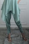 Buy_PIRI INDIA_Green Top  Organza And Chanderi Hand Peplum & Dhoti Pant Set  _Online_at_Aza_Fashions