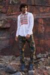 Shop_Dash And Dot_White 100% Organic Cotton Dori Work Embroidered Shirt _Online_at_Aza_Fashions