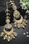 Dugran By Dugristyle Cream Diamonds, Pearls, Stones Kundan Embellished Dangler Earrings Online at Aza Fashions Dugran By Dugristyle_Cream Diamonds, Pearls, Stones Kundan Embellished Dangler Earrings _Online_at_Aza_Fashions
