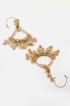 Buy_Dugran By Dugristyle_Red Kundan Embellished Passa Chandbali Earrings _Online_at_Aza_Fashions