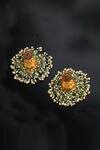 Dugran By Dugristyle_Gold Plated Pearls Bead Drop Layered Jhumkis _Online_at_Aza_Fashions