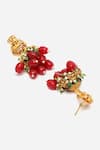 Dugran By Dugristyle_Multi Color Pearls, Stones Carved Temple Choker Set _at_Aza_Fashions