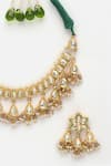 Buy_Dugran By Dugristyle_Gold Plated Diamonds, Pearls Kundan Studded Choker Set _Online_at_Aza_Fashions