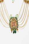 Buy_Dugran By Dugristyle_Multi Color Temple Pendant Necklace _Online_at_Aza_Fashions