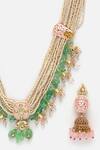Buy Dugran By Dugristyle Pink Pearls, Stones, Gota Patti Layered Necklace Set Online at Aza Fashions Buy_Dugran By Dugristyle_Pink Pearls, Stones, Gota Patti Layered Necklace Set _Online_at_Aza_Fashions