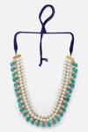 Dugran By Dugristyle Blue Pearl Embellished Layered Necklace Online at Aza Fashions Dugran By Dugristyle_Blue Pearl Embellished Layered Necklace _Online_at_Aza_Fashions