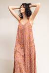 Buy_Doodlage_Orange Modal Yui Floral Print Dress_Online_at_Aza_Fashions