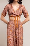 Buy_Doodlage_Orange Modal Ana Printed Top And Pant Set_Online_at_Aza_Fashions