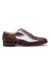 Dmodot_Brown Leather Ferraro Bruno Oxford Shoes_Online_at_Aza_Fashions