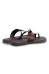 Buy_Dmodot_Brown Leather Pelle Mino Chocro Flats_Online_at_Aza_Fashions