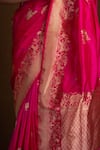 Buy_Devissha_Fuchsia Pure Katan Silk Handwoven Animal And Floral Banarasi Saree _Online_at_Aza_Fashions