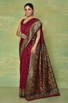 Buy_Naintara Bajaj_Pink Floral Jaal Print Pallu Saree_Online_at_Aza_Fashions