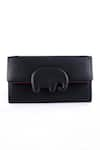 SAURAV GHOSH_Black Mammoth Rectangle Wallet Bag _Online_at_Aza_Fashions