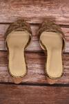 Buy_Samyukta Singhania_Gold Scales Pattern Wedges_Online_at_Aza_Fashions