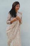 Buy_Studio Malang_White Chanderi Silk Block Printed Rose Saree_Online_at_Aza_Fashions