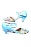 Buy_Foot Fuel_Blue Mary Swirl Stripe Print Heels _Online_at_Aza_Fashions