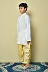 Arihant Rai Sinha_White Cotton Patterned Kurta And Dhoti Set _at_Aza_Fashions