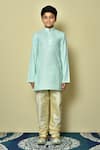 Buy_Arihant Rai Sinha_Green Cotton Stripe Pattern Kurta _Online_at_Aza_Fashions