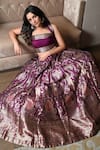 Buy_VISHWA BY PINKI SINHA_Purple Pure Silk Handwoven Pattern Lehenga With Unstitched Blouse Fabric _Online_at_Aza_Fashions