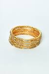 Buy_Nazaakat By Samara Singh_Brown Stones Encrusted Bangles - Set Of 4_Online_at_Aza_Fashions