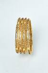 Shop_Nazaakat By Samara Singh_Brown Stones Encrusted Bangles - Set Of 4_Online_at_Aza_Fashions