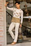 Vaani Beswal_Off White Handwoven Cotton Applique Embroidered Aalam Shirt _Online_at_Aza_Fashions