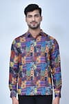 Arihant Rai Sinha_Multi Color Cotton Printed Abstract Shirt _at_Aza_Fashions