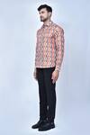 Buy_Khwaab by Sanjana Lakhani_Orange Cotton Printed Abstract Pattern Shirt_Online_at_Aza_Fashions