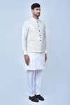 Buy_Arihant Rai Sinha_Multi Color Kurta And Pant Art Silk Embroidered Bundi & Straight Set 