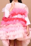 Buy_Hoity Moppet_Pink Tulle, Satin Ruffled Ombre High Low Dress _Online_at_Aza_Fashions