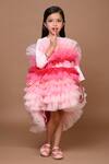Shop_Hoity Moppet_Pink Tulle, Satin Ruffled Ombre High Low Dress _Online_at_Aza_Fashions