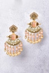 Buy_Nayaab by Aleezeh_Gold Plated Beads Drop Temple Earrings_Online_at_Aza_Fashions