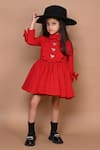 Buy_Hoity Moppet_Red Crepe, Satin Bows Imported Dress _Online_at_Aza_Fashions