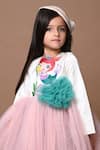 Shop Hoity Moppet White Satin, Tulle Tassels, Pom-poms Mermaid Embroidered Dress Online at Aza Fashions Shop_Hoity Moppet_White Satin, Tulle Tassels, Pom-poms Mermaid Embroidered Dress _Online_at_Aza_Fashions