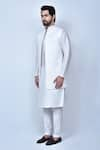 Buy_Arihant Rai Sinha_White Silk Blend Embroidered Floral Patterns Open Jacket And Kurta Set 