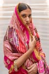 Shop_Priyanka Raajiv_Multi Color Silk, Cotton, Tissue, Satin, Parvati Gotapatti Patchwork Dupatta _at_Aza_Fashions