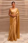 Buy_Priyanka Raajiv_Beige Chanderi Silk Embellished Sequin And Bhuvaneshwari Saree _Online_at_Aza_Fashions