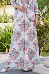 Buy Palak & Mehak White Crepe Metallic Thread, Lisa Blossom Print Blazer Flared Pant Set Buy_Palak & Mehak_White Crepe Metallic Thread, Lisa Blossom Print Blazer Flared Pant Set