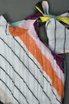 Maaikid_Multi Color Georgette Striped Pattern Top And Palazzo Set _at_Aza_Fashions