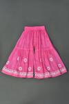 Buy_Maaikid_Pink Muslin Embroidery Ombre A-line Kurta And Sharara Set _Online_at_Aza_Fashions