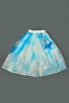 Shop_Maaikid_Blue Organza, Linen Mirrors Printed Top And Lehenga Set _Online_at_Aza_Fashions