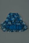 Shop_Maaikid_Blue Organza, Linen Sequins Frilly Sleeved Top And Lehenga Set _Online_at_Aza_Fashions