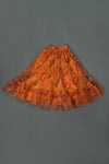 Maaikid_Orange Organza Lotus Shirt And Asymmetric Lehenga Set  _at_Aza_Fashions