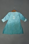 Buy_Maaikid_Blue Muslin Embroidery Ombre Chikankari Kurta And Sharara Set _Online_at_Aza_Fashions