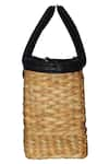 Buy_Gin & Tonic_Beige Beads Evil Eye Basket Woven Beach Bag _Online_at_Aza_Fashions