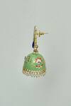 Buy_Naintara Bajaj_Pearl Embellished Peacock Jhumka Earrings_Online_at_Aza_Fashions