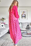 Shop Style Junkiie Pink Chiffon, Crepe Diamonds Open Neck Kimono Duster Online at Aza Fashions Shop_Style Junkiie_Pink Chiffon, Crepe Diamonds Open Neck Kimono Duster _Online_at_Aza_Fashions