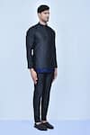 Buy_Arihant Rai Sinha_Black Art Silk Short Kurta And Pant Set 